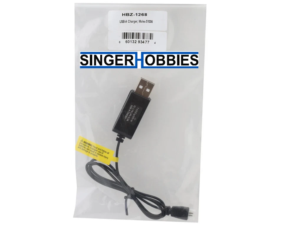 Cargador USB-A HOBBYZONE HBZ-1268 con conector Molex 51005 HH Foto 1 de 1
