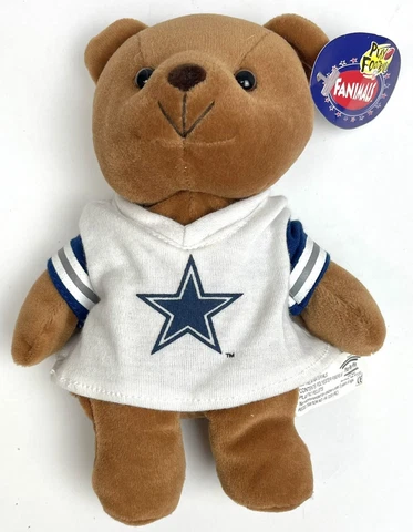 VTG 1997 PLAY-BY-PLAY 7" Play Football FANIMALS Dallas Cowboys Plush BEAR *READ* Cover