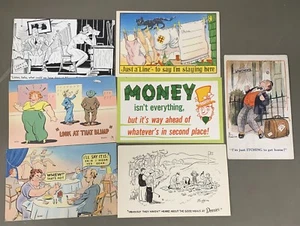 # T5717     COMIC     POSTCARD LOT,   7 DIF. CARDS - Picture 1 of 2
