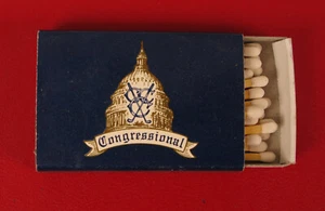 VINTAGE CONGRESSIONAL COUNTRY CLUB GOLF BETHESDA MD ADVERTISING MATCHBOOK MATCH - Picture 1 of 1