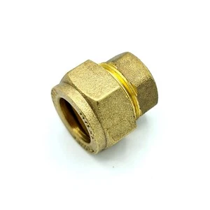 Conector de montaje de compresión de tapa de extremo de tubería de cobre de 15 mm - Imagen 1 de 3