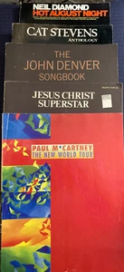 5 Vintage Songbooks (John Denver, Cat Stevens, Neil Diamond, JC Superstar, etc) - Picture 1 of 20