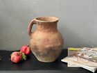 Vintage Turkish Clay Pottery, Aged and antiqued clay vessel / vase / small