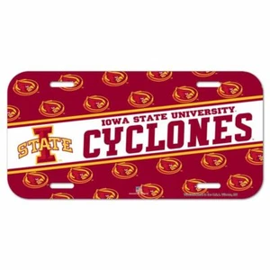 Iowa State Cyclones Plastic License Plate Tag Wall Sign FAST USA SHIPPING - Picture 1 of 1