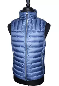 Tumi Pax Down Puffer Vest Jacket Mens SMALL Packable Vest/Travel Pillow BLUE - Picture 1 of 14