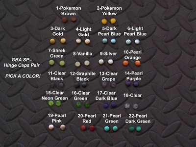 Nintendo Game Boy Advance GBA SP -Pair of Hinge Caps - PICK A COLOR!