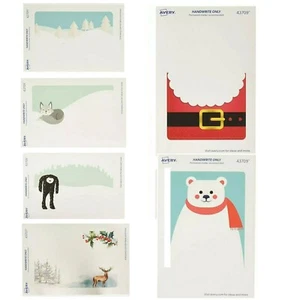 Avery verschiedene Feiertag Weihnachten Etiketten 3 x 4,5 nur handschriftlich, 80 Etiketten insgesamt - Bild 1 von 9