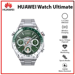 HUAWEI WATCH Ultimate GREEN 1.5" AMOLED Bluetooth iOS Android Smartwatch NEW - Picture 1 of 5