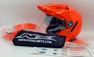 AFX FX-55 7-in-1 Solid SAFETY ORANGE Helmet 0103-0921 X-SMALL 54-55CM 0104-1255 - Picture 1 of 16