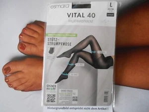 Esmara Stütz Strumpfhose Vital 40 DEN Gr . 44 - 46 Schwarz # 2405 - Bild 1 von 2