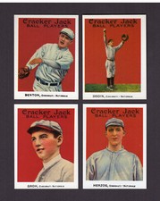 CINCINNATI REDS 1915 Cracker Jack REPRINT E145-2 Complete Team Set ~ ALL 4 cards