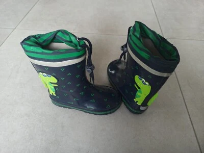 Gummistiefel Regenstiefel mit Dinosaurier Topolino Gr. 26 Blau grün - Bild 1 von 3
