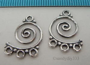 2x OXIDIERTES STERLINGSILBER KRONLEUCHTER STECKER OHRRING 12,8mm #2250 - Bild 1 von 2