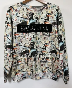 Eleven Paris Basquiat Sweatshirt Size Large All Over Print Pullover Art Duck Rat - Picture 1 of 18