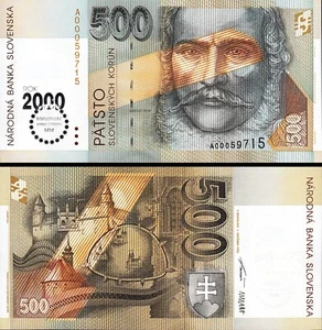 Slovakia 500 Korun 1993 (2000), UNC, Commemorative, P-38 - Picture 1 of 3