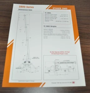 Brochure depliant specifiche camion gru Stinger 2862 serie Terex 2800 - Foto 1 di 2