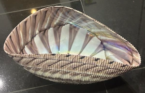 Yalos Murano strukturierte Muschelschale Glas lila irisierend groß - Bild 1 von 11