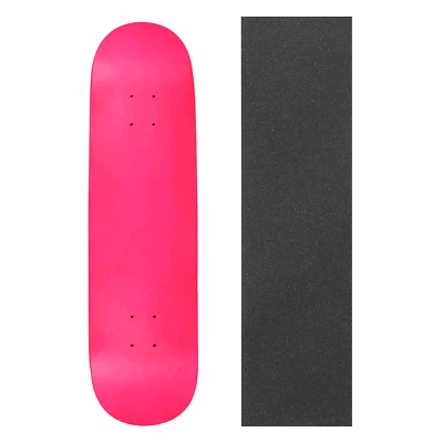Blank Skateboard Deck   -  7.5" - Neon Pink w/Jessup Grip - Image 1 of 4