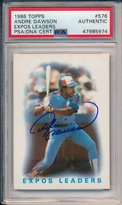 Andre Dawson Montreal Expos 1986 #576 Auto Signed Topps Card ~ PSA/DNA Slab - Picture 1 of 6