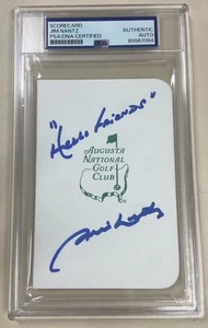Jim Nantz “Hello Friends” Signed Autograph Augusta Masters Scorecard PSA/DNA - Picture 1 of 2