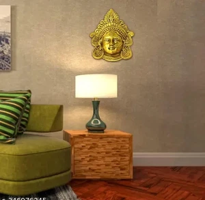 Diosa hindú de metal Durga Ma Kali Puja ídolo colgante de pared decoración estatua regalo 5" - Imagen 1 de 6