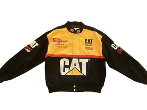 Vintage Authentic Nascar Jacket Ward Burton 22 CAT Bill Davis Racing Size L NWT - Picture 1 of 14