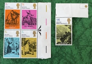 GB QEII Literary Anniversaries Set of 5 1970 SG824 - SG828 MNH - Picture 1 of 2