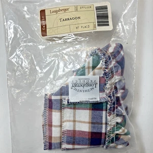 Longaberger Fabric LINER for TARRAGON Booking Basket - WOVEN TRADITIONS PLAID - Picture 1 of 3