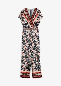 Neu Stylischer Overall Gr. 40/42 Weiß Schwarz Damen Onesie Jumpsuit Einteiler - Bild 1 von 1