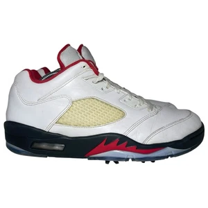 Nike Air Jordan 5 Low Golfschuhe Herren Größe 10,5 weiß rot schwarz CU4523-100 - Bild 1 von 23
