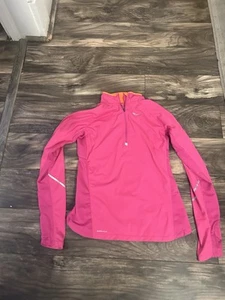 Saucony Women’s Half-Zip Running Pullover Run Shield Pink Size Small 490 - Picture 1 of 6