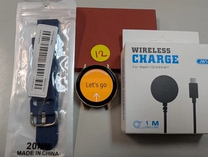 Samsung Galaxy Watch Active2 SM-R835U 40mm LTE Smartwatch Blue Sport Band 12 - Picture 1 of 4