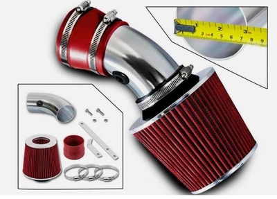 AIR INTAKE FILTER INDUCTION KIT FOR 1997-2005 BUICK PARK AVENUE 3.8L V6 (RED) - Image 1 of 4