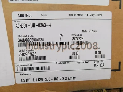 NEW ABB ACH550-UH-03A3-4 frequency converter FedEx or DHL or UPS - Image 1 of 2