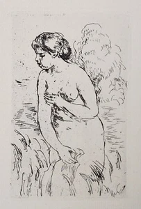 Original Auguste Renoir Radierung Baigneuse debout a mi-jambes 33,5 x 25,5 cm - Bild 1 von 2