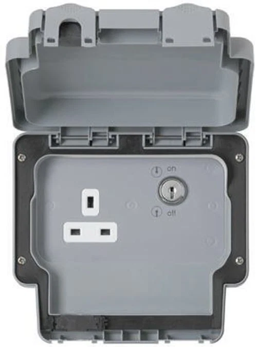 MK Electric Switched Electrical Socket, Type G - British, 13A, Flush Mount, IP66 - Image 1 of 1
