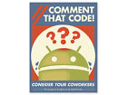 Comment that Code Print Android Thick Cardstock Matte Finish Poster