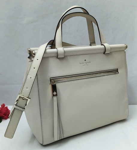 Borsa a tracolla Kate Spade Royal Place bianco sporco panna doppio manico