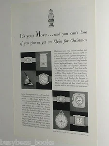 1929 Elgin Watch ad, Wristwatch, table clocks etc - Picture 1 of 3