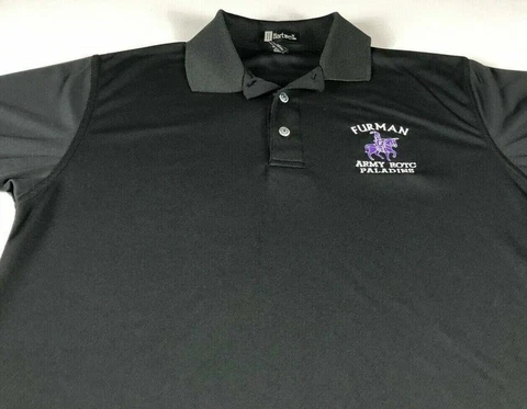 Furman Paladins Army ROTC Polo Shirt Mens Medium Dri-Fit Student Alumni Graduate Cover