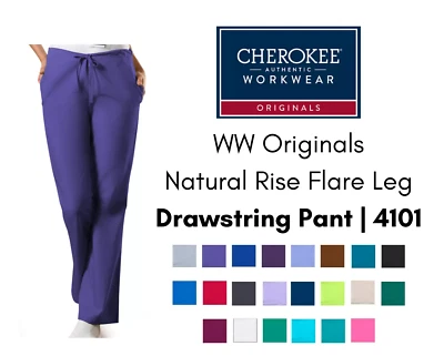 Pantalón Exfoliante Cherokee Workwear Originales Pierna Acampanada Cordón Estilo 4101 Foto 1 de 3