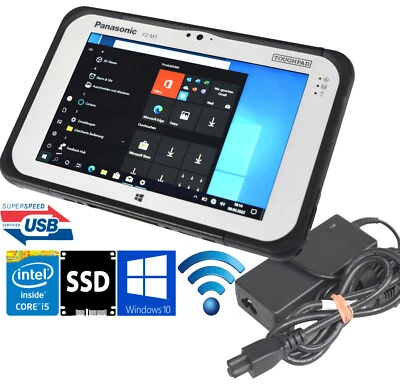 Panasonic Toughpad FZ-M1 Intel i5 CPU 4GB 256GB SSD LTE4G GPS Scanner Windows 10 - Image 1 of 4