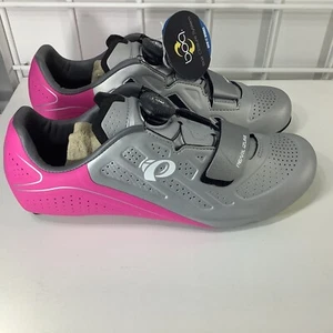 Pearl Izumi woman’s elite pro V5 Cycling shoe silver/pink size 40 w/Boa $240 - Picture 1 of 5