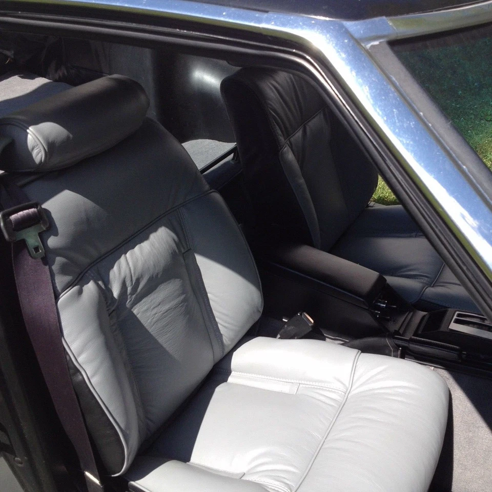 Подходит для Datsun 280ZX 1979-1983 замена кожаный светло-серый и черный чехол на сиденье - Изображение 1 из 4