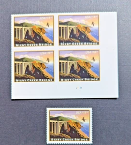 2010 Bixby Bridge  $18.30  SC 4439 MNH plate block & single  Free Shipping - Picture 1 of 1