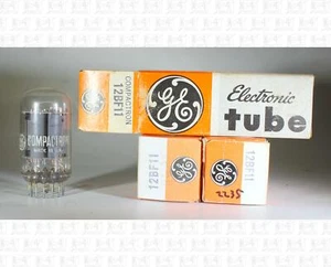 General Electric GE 12BF11 Vacuum Tubes Made In USA NOS Lot Of 3 +Box - Picture 1 of 1
