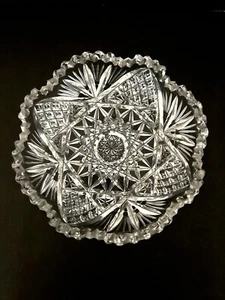 ABP Cut Glas Kristall 6"" Schüssel Raußzahnfelge Hobstar Braunschweig Stern Fan - Bild 1 von 14