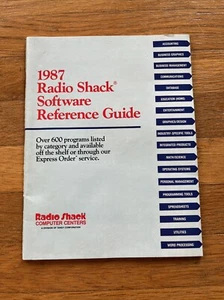 Vintage 1987 Radio Shack Software Reference Guide Computer Catalog - Picture 1 of 3