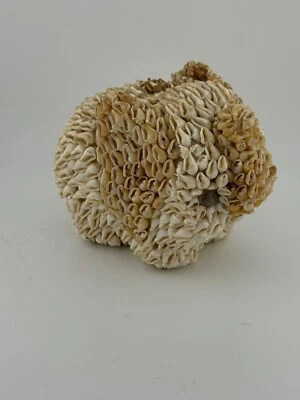 Vintage Shell Encrusted Elephant Bank Seashell Handmade - Image 1 of 4