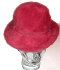 Womens Vintage Burgundy Fur Hat Chapeau Mari La For Lord & Taylor England Hat